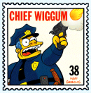 Simpsons Comics #203 Bongo Bonus Stamp #38 Chief Wiggum
