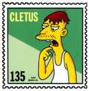 Simpsons Winter Wingding #8 Bongo Bonus Stamp #135 Cletus
