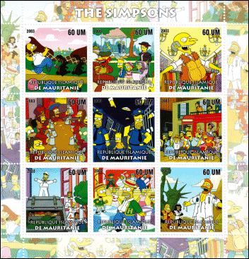 Mauritania Illegal Simpsons Sheet