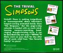 The Trivial Simpsons 2004 366-Day Box Calendar Back