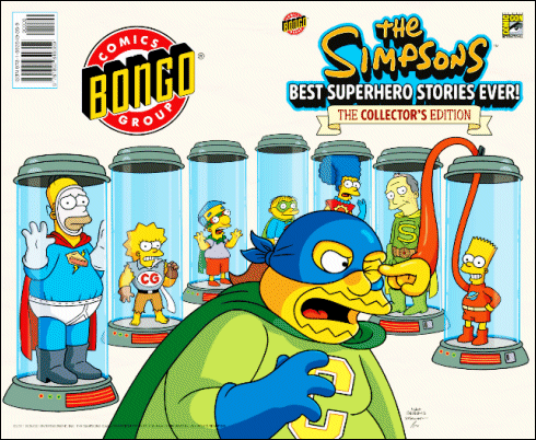 The Simpsons Best Superhero Stories Ever! Wrap-around cover