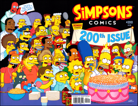 Simpsons Comics #200 wraparound cover
