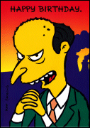 Mr. Burns Birthday Card