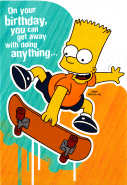 Sad Bart Greeting Card by Theo C