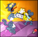 Itchy and Scratchy Birthday Card