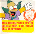 Krusty Birthday Card