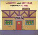 Moe's Bar Birthday Card