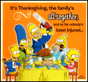The Simpsons & Grampa Thanksgiving Card