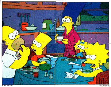 The Simpsons Panini 1991 Stickers #2-5
