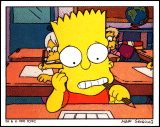 The Simpsons Panini 1991 Stickers #72 Bart the Genius